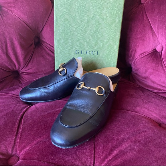 Gucci Shoes - SOLD Gucci Women’s Princetown Leather Slipper Flats Loafers Slides Mules 37.5